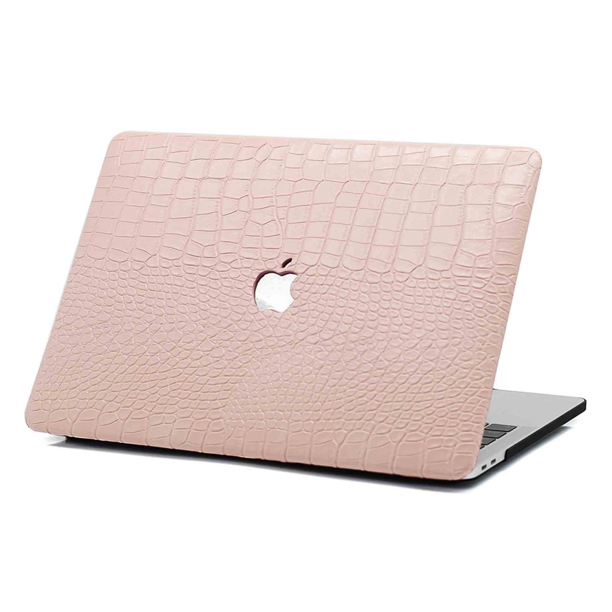 Premium Baby Pink Crocodile MacBook Case