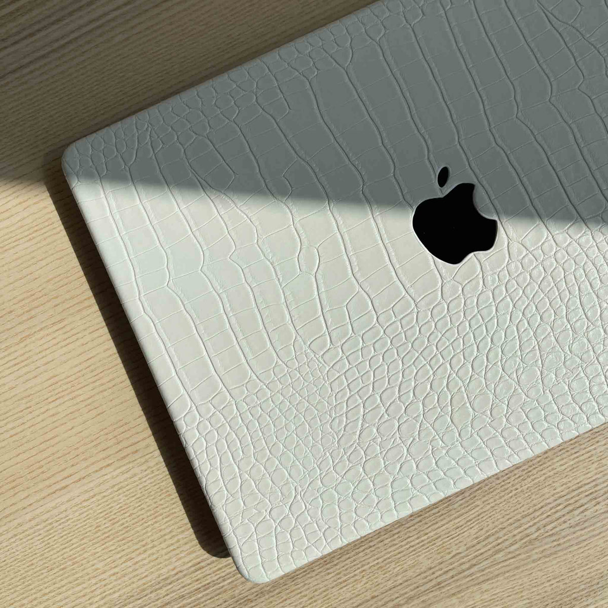 Premium Ivory Crocodile MacBook Case